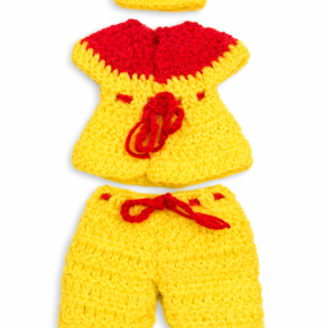 Laddu Gopal Winter Dress Set – Coat, Pant & Cap | Size 3 Number | Handcrafted with High Quality Wool | Warm & Soft Woolen Outfit for Thakur Ji