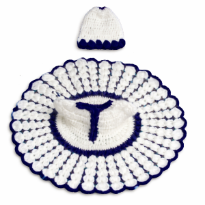 Laddu Gopal Winter Woollen Dress Frock with Matching Cap for Size 3 No.