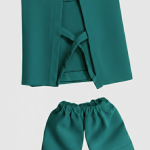 Laddu Gopal Night Dress Suitable for 3 No. Size | 100% Cotton | Handmade Krishna Dress | Peacock Green Color