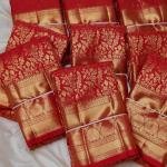 Red Dharmavaram  Silk Saree