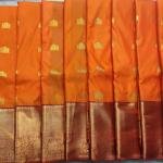 Orange  Dharmavaram Butterfly Silk Saree