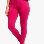 STYLEGENIXSTYLEGENIX Women's Leggings, Hot Pink, Full Length, Elastic Waistband, Slim Fit
