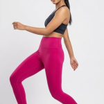 STYLEGENIXSTYLEGENIX Women's Leggings, Hot Pink, Full Length, Elastic Waistband, Slim Fit