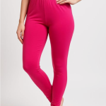 STYLEGENIXSTYLEGENIX Women's Leggings, Hot Pink, Full Length, Elastic Waistband, Slim Fit