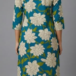 STYLEGENIXSTYLEGENIX Women's Floral Print Kurta, Teal Blue with White Flowers, 3/4 Sleeves, Knee Length