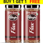 Maayka Premium |Flax Seeds 200 gm x 2 Packs  Alsi Seeds | Fibre Rich | Flax Seeds for Hair Growth | Seeds for Eating