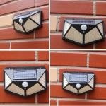 100 Led Solar Wall Light with 5 5v Panel Bis Approved 800mah Battery 120 Wide Angle