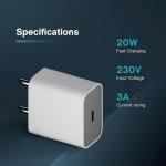 20w Fast Adapter Charger Compatible with iPhone 16 16 Plus 16 Pro 16 Pro Max 15 14 13 12 11 Series