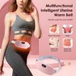 Belly Warmer Pain Relief Massager with 4 Heat Levels and 4 Vibration