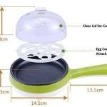 Single Layer Egg Boiler with Handel Non Stick Electric Frying Pan with Capacity of 7 Eggs