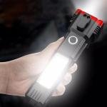 Torch Lights Rechargeable with Sos Mode 7 Mode Led Cob