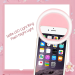 Phone Selfie Ring Light Battery Operated Clip on Light for Smartphone Photography Battery Not Included