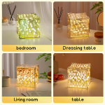 Cube Tulip Night Lamp Led Decorative Nights Lamp Multicolor Design 1 Set