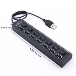 Usb Splitter Multi Port Usb 2 0 Hub 7 Port with Independent on Off Switch and Led Indicators
