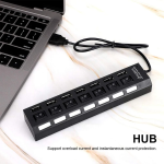 Usb Splitter Multi Port Usb 2 0 Hub 7 Port with Independent on Off Switch and Led Indicators