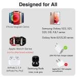 3 in 1 Magnetic Foldable Mag Safe Charger White or Black Color