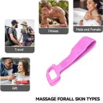 Silicone Body Back Scrubber Double Side Bathing Brush for Skin Deep Cleaning Scrubber Belt