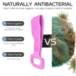 Silicone Body Back Scrubber Double Side Bathing Brush for Skin Deep Cleaning Scrubber Belt