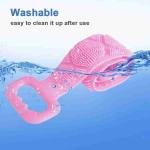 Silicone Body Back Scrubber Double Side Bathing Brush for Skin Deep Cleaning Scrubber Belt