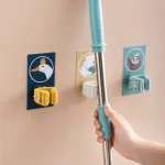 Magic Sticker Series Self Adhesive Mop and Broom Holder 1 Pcs Random Color Design
