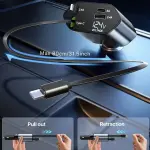 4 in 1 Car Charger with Dual Built in Cables