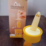Plastic 2 in 1 Oil Dispenser Bottle with Silicone Basting Brush 1 Set