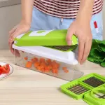 Plastic 13 in 1 Manual Vegetable Grater Chipper and Slicer