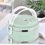 4 Layer Stainless Steel Hot Lunch Box Random Color