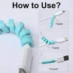 Spiral Charger Spring Cable Protector 3 Set