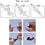 Cable Cord Protector Saver with Suction End Suction Winder 4 Pcs Set