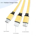 3 in 1 Retractable Charger Charging Cable 1 Pc Mix Color