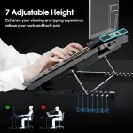 Laptop Cooler Cooling Pad with 2 Quiet Led Fans Stand for Gaming Laptop