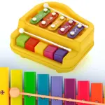 2 in 1 Baby Piano Xylophone Toy for Toddlers 5 Multicolored Key Keyboard Xylophone Piano