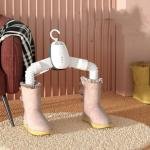 Portable Clothes Shoe Dryer Hanger Electric Dryer with Timer Cold Hot Air Modes Compact for Travel