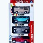 Shinsei Sundaram Car Sets Toys for Boys Pull Back 4 Piece (Multicolour)