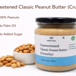 Mewalicious Unsweetened Classic Peanut Butter Crunchy (450 gm)