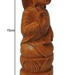 Handcrafted Wooden Buddha Statue – Meditating & Laughing Buddha Idols for Home Decor, Office, Vastu & Gifting | Natural Wood Finish Showpieces