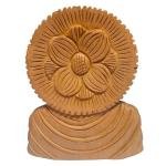 Laughing Buddha Statue - Handcrafted Wooden Feng Shui Money Buddha with Wealth Pot & Coin Necklace for Prosperity