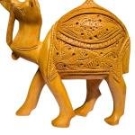 Handmade Wooden Camel Figurine | Rajasthani Carved Miniature Desert Camel Idol | Decorative Showpiece Gift
