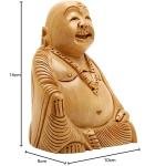 Handcrafted Wooden Buddha Statue 10cm – Meditating & Laughing Buddha Idols for Home Decor