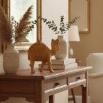 Handmade Wooden Camel Figurine | Rajasthani Carved Miniature Desert Camel Idol | Decorative Showpiece Gift