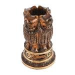 Ashoka Pillar Wooden Pen Holder for Desk, Pen Stand, Handcrafted Lion Capital Design, Organizer for Pens Pencils