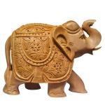 Wooden Elephant carving truck