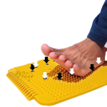 Super Healthy Blood Circulation Acupressure Mat for Feet Yellow | Acupuncture Foot Power Mat | Blood Circulation | Foot Massager | Acupressure (Stand for 1 min - 4 times a day)