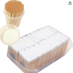 1500 Cotton Swabs for Ear Cleaning & 200 Toothpicks | Wooden Stick Cotton Buds | Bamboo Cotton Swabs for Baby & Adults | Best Grade Tooth picks |