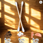 1500 Cotton Swabs for Ear Cleaning & 200 Toothpicks | Wooden Stick Cotton Buds | Bamboo Cotton Swabs for Baby & Adults | Best Grade Tooth picks |