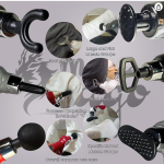 One Button Simple Professional Massage Gun Wireless 6 - Heads 6 speed - One Button Massage Gun for Deep Tissue - 6 speed Stabilizer for BEST Massage | Rechargeable Gun Massager Machine (Grey)