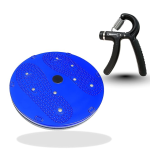 Tummy Twister belly fat Exercise Machine with HAND GRIPPER Grip strengthener, forearm exercise equipment, Abs and Grip at Home, Twist Board + Hand Gripper 60 kg