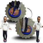 Tummy Twister belly fat Exercise Machine with HAND GRIPPER Grip strengthener, forearm exercise equipment, Abs and Grip at Home, Twist Board + Hand Gripper 60 kg