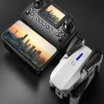 E88 Pro Drone with 4K HD Dual Camera & Screen Remote Control | Optical Flow Hover | 360° Flip | App Control | Adjustable Speed | Foldable RC Drone for Kids & Adults